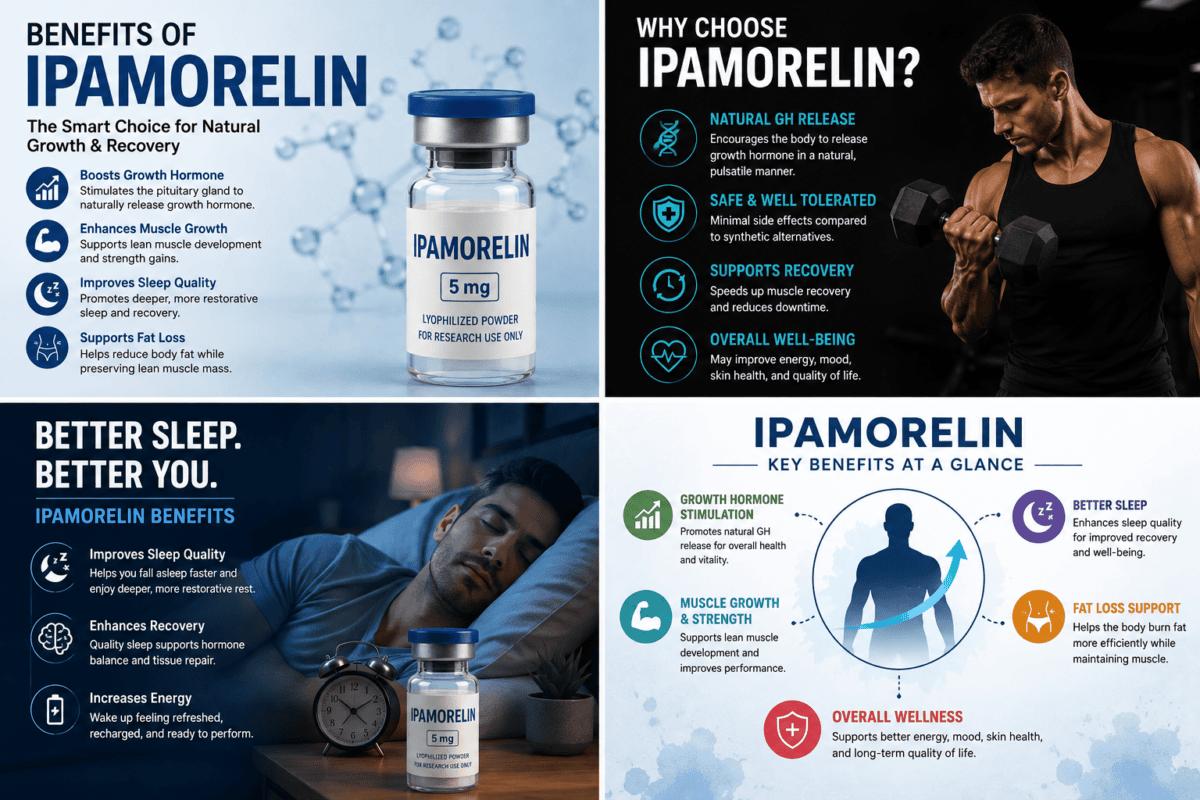Benefits of Ipamorelin: Evidence, Uses & Safety Benefits of Ipamorelin
