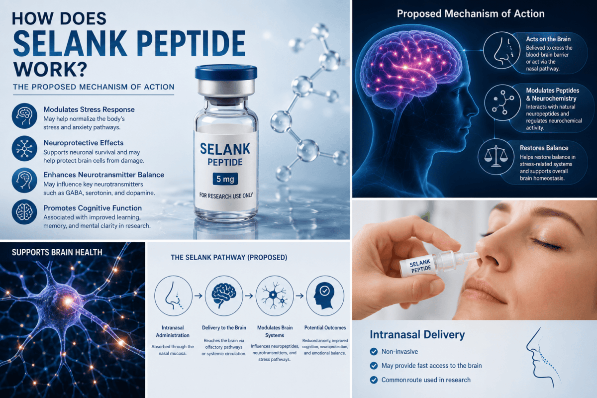 Selank Peptide Benefits & Dosage: What Research Shows Selank Peptide Benefits