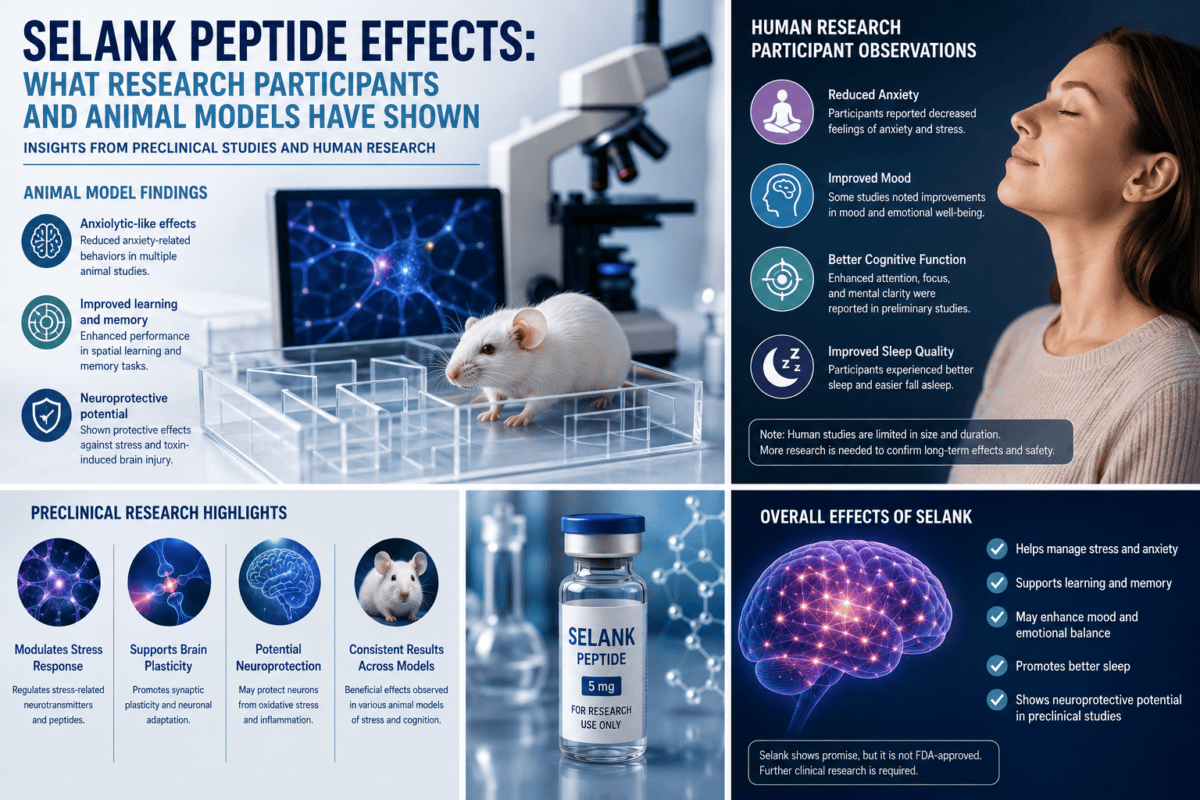 Selank Peptide Benefits & Dosage: What Research Shows Selank Peptide Benefits