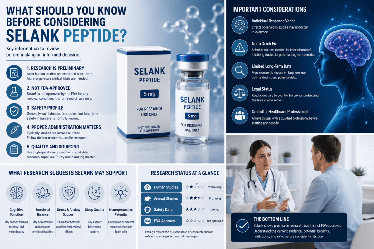 Selank Peptide Benefits & Dosage: What Research Shows Selank Peptide Benefits